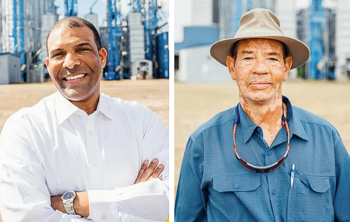Arkansas River Rice co-owners PJ Haynie (left) and Billy Bridgeforth